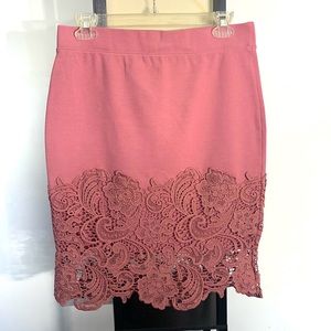 Haute Monde Stretch Lace Pencil Skirt